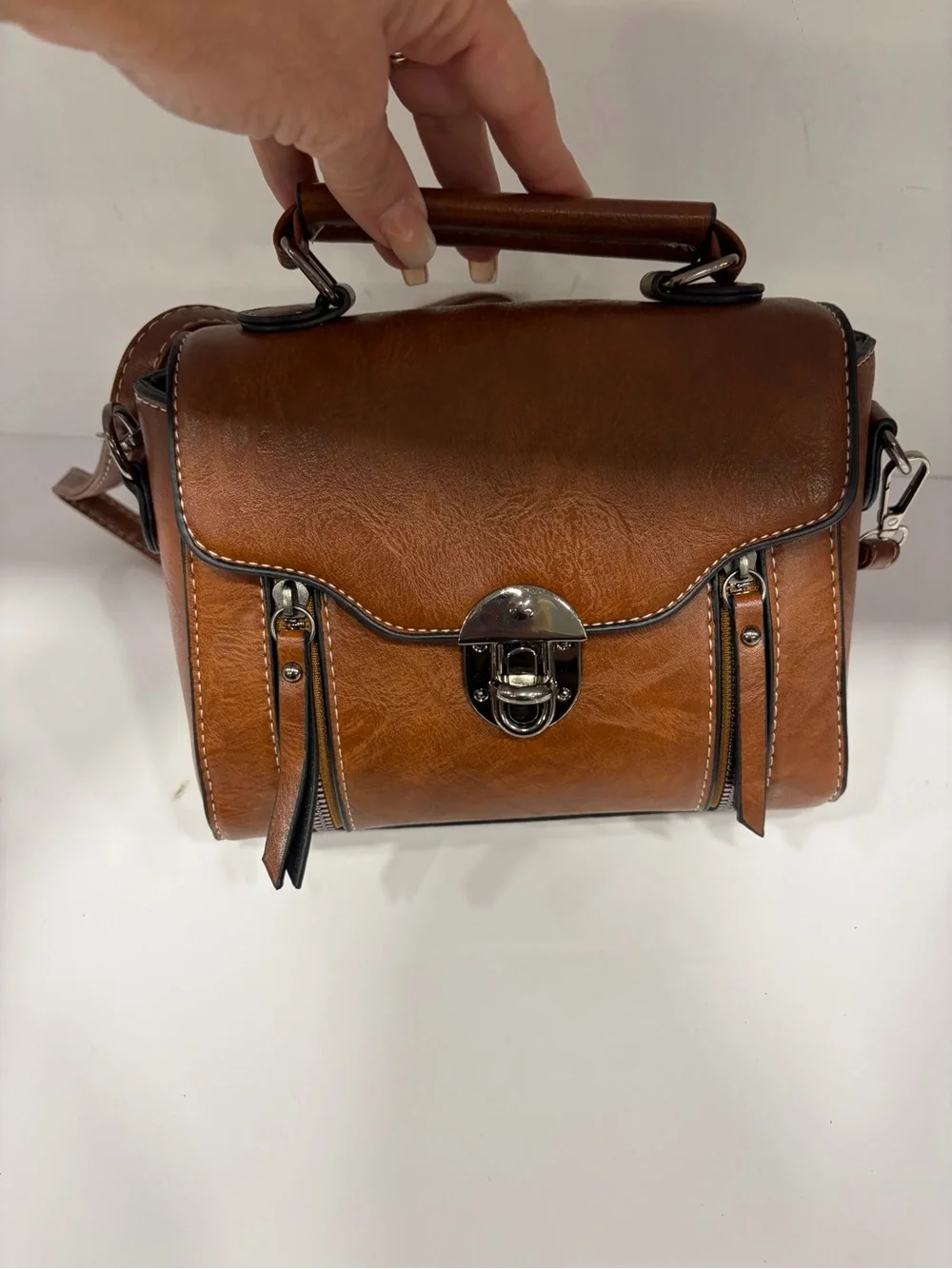 Fashion bag Casual Tan Satchel Crossbody Bag